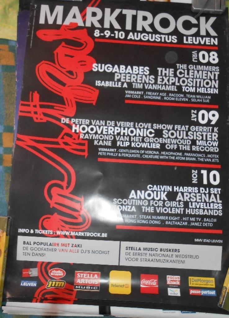 affiche/affiche - MARKTROCK Leuven 2008, Envoi, Neuf, Musique