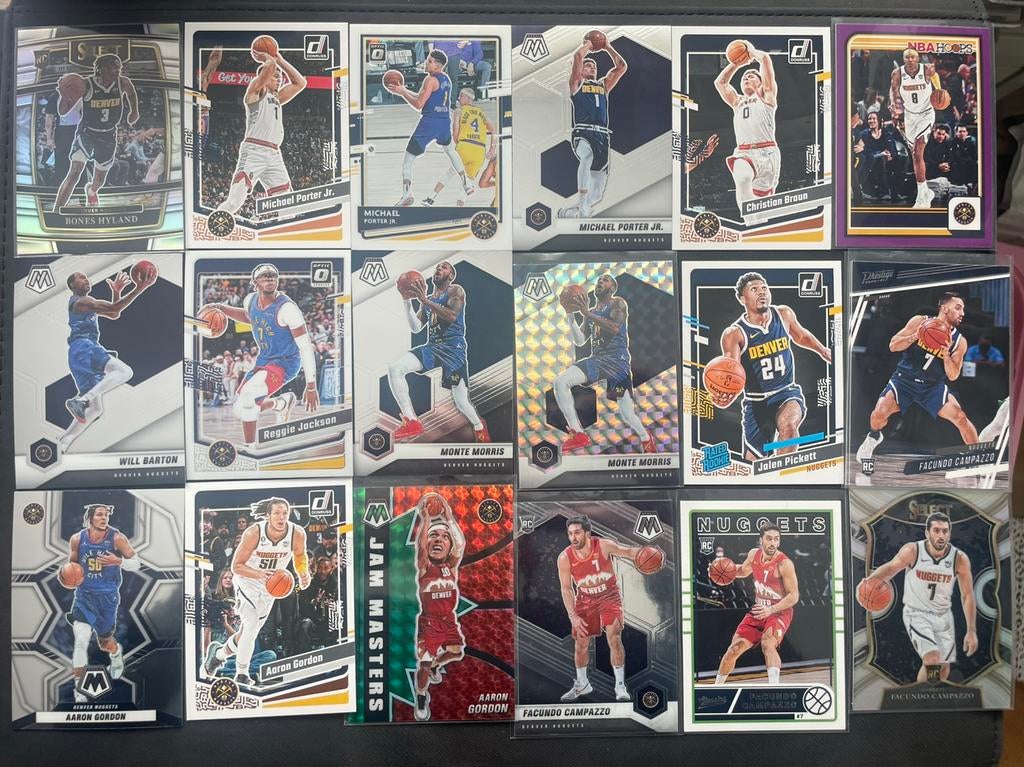 18 cartes Denver Nuggets, Hobby & Loisirs créatifs, Autocollants & Images, Neuf, Plusieurs images, Enlèvement ou Envoi