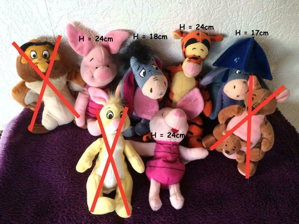 Winnie The Pooh, Knorretje, Teigetje en Eeyore, Kinderen en Baby's, Ophalen of Verzenden, Zo goed als nieuw, Beer