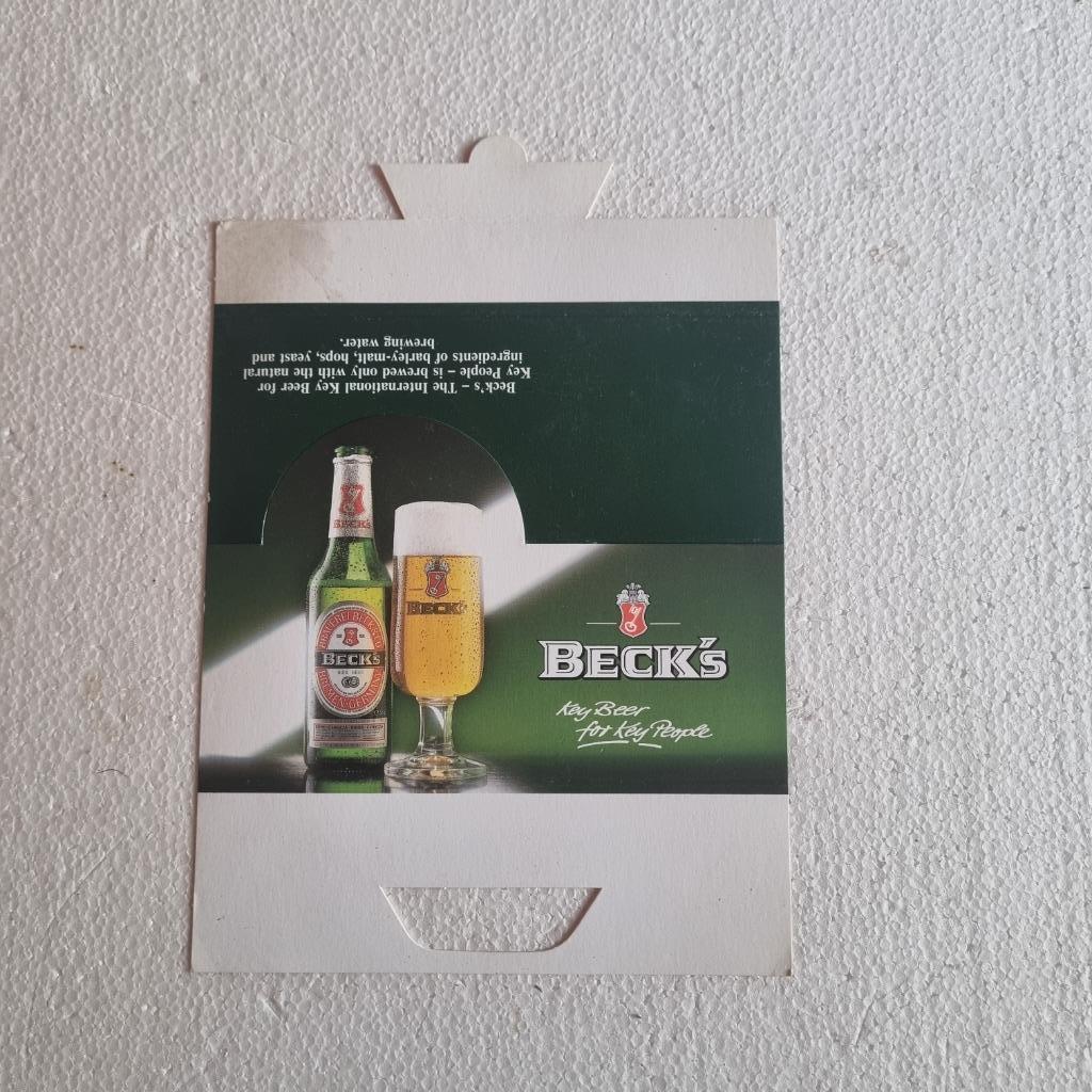 Publicité de table Beck's, Enlèvement ou Envoi, Utilisé, Panneau, Plaque ou Plaquette publicitaire, Autres marques