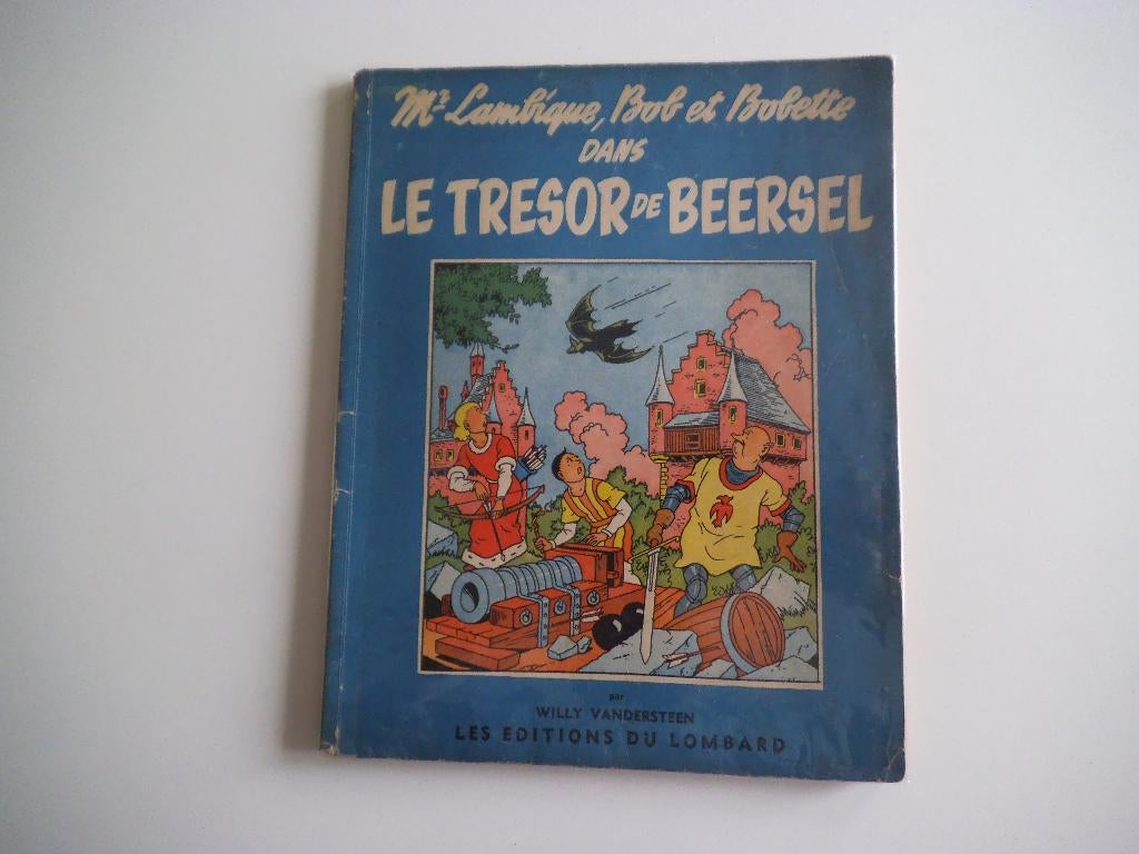 Bob et Bobette Le trésor de Beersel Lombard 1955, Gelezen, Willy Vandersteen, Eén stripboek, Ophalen of Verzenden