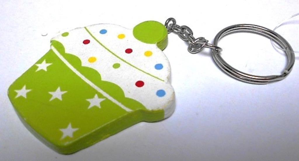 Bedankje Cupcake groen sleutelhanger - 15 stuks voor 14€ !!, Ophalen, Nieuw, Kraamcadeau