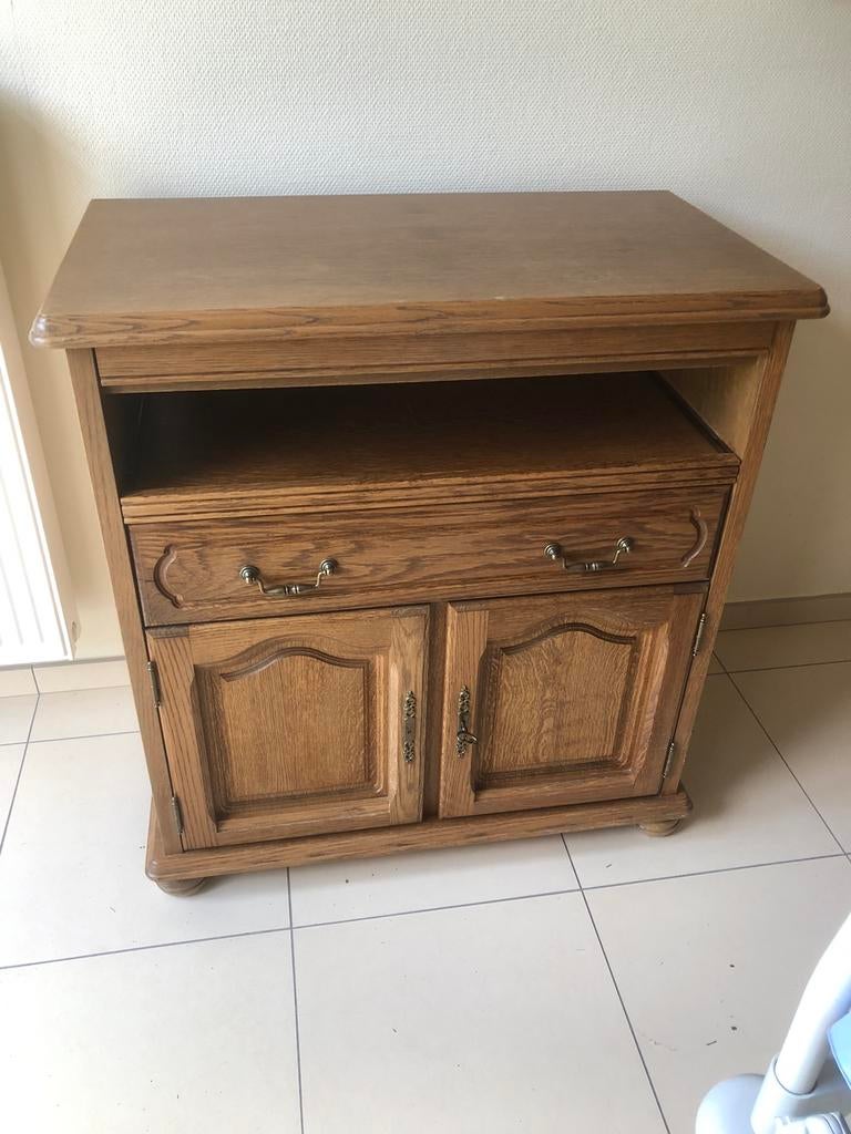 Meuble Tv en chêne, Enlèvement, Comme neuf, Chêne