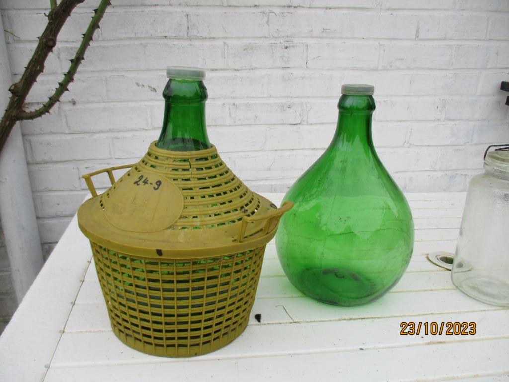 dame Jeanne, Enlèvement, Utilisé, Vert, Verre