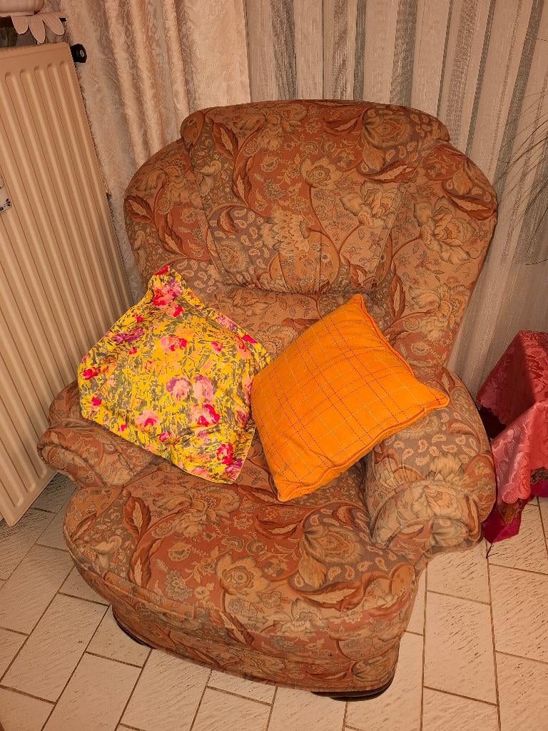 Salon zetels, Huis en Inrichting, Zetels | Complete zithoeken, Ophalen, Gebruikt, Stof, Retro