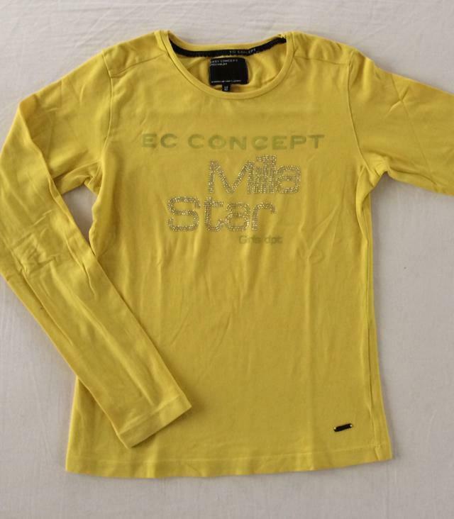 longsleeve meisjes t-shirt JBC Milla Star 146 152 geel, Gebruikt, Meisje, JBC, Ophalen of Verzenden