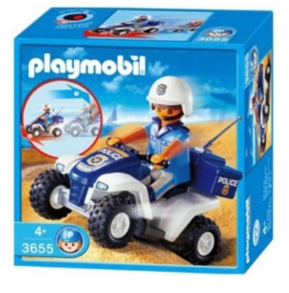 playmobil politie quad, Kinderen en Baby's, Speelgoed | Playmobil, Ophalen of Verzenden, Zo goed als nieuw, Complete set