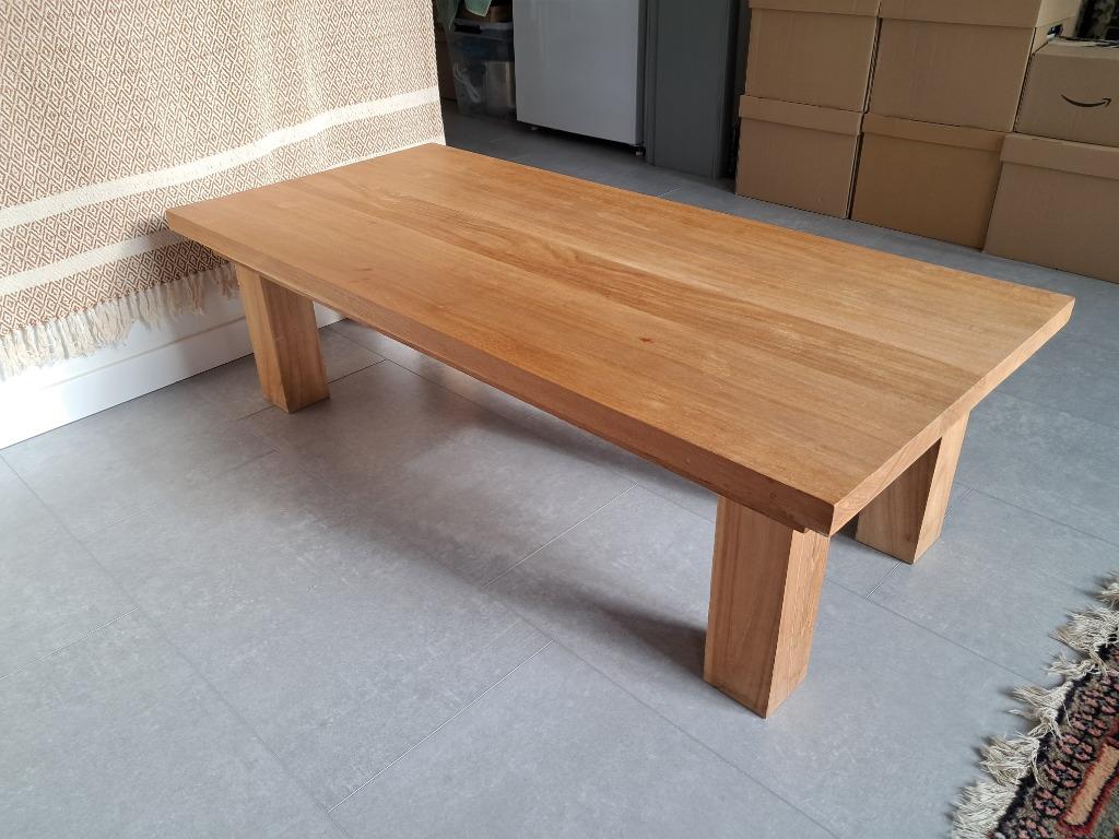 Table basse_bois, Maison & Meubles, Comme neuf, Enlèvement, 75 cm ou plus, Rectangulaire