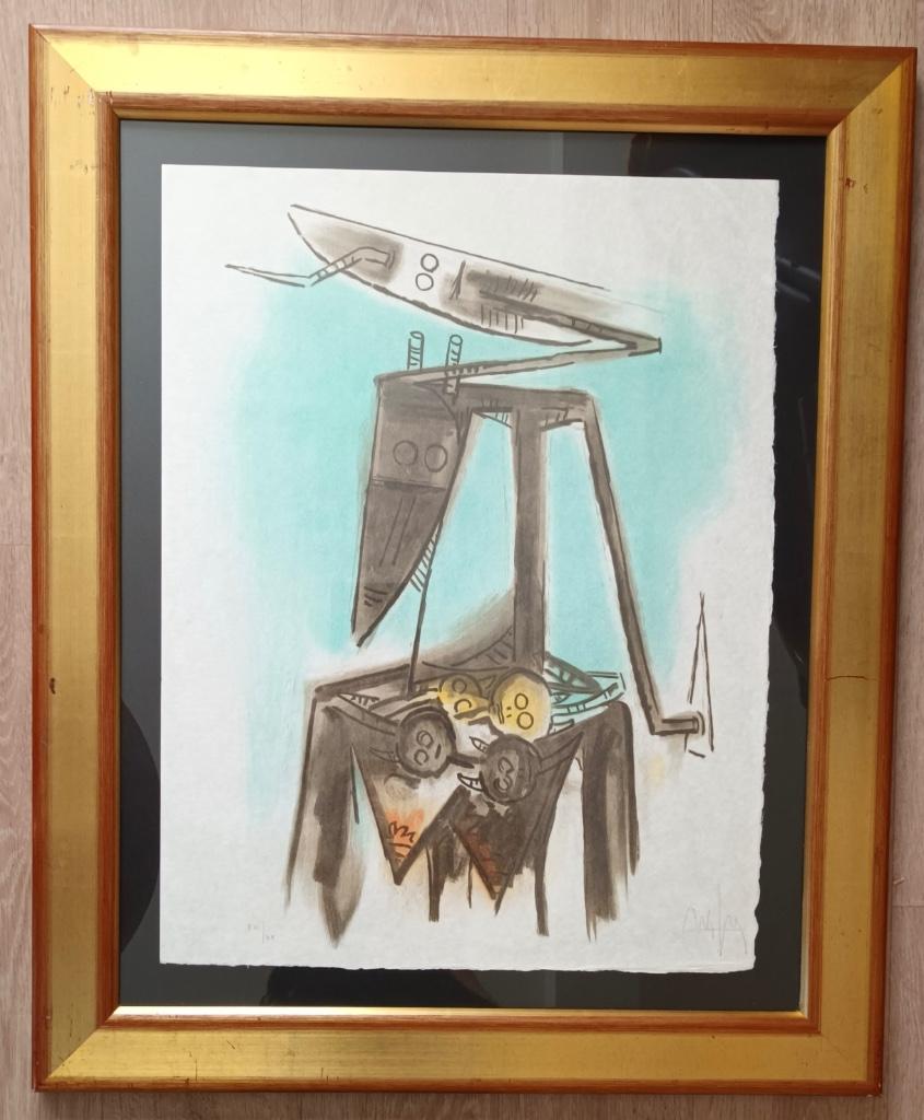 Taureau trois graines ... de Wilfredo Lam Litho XIII/XX 1973, Enlèvement