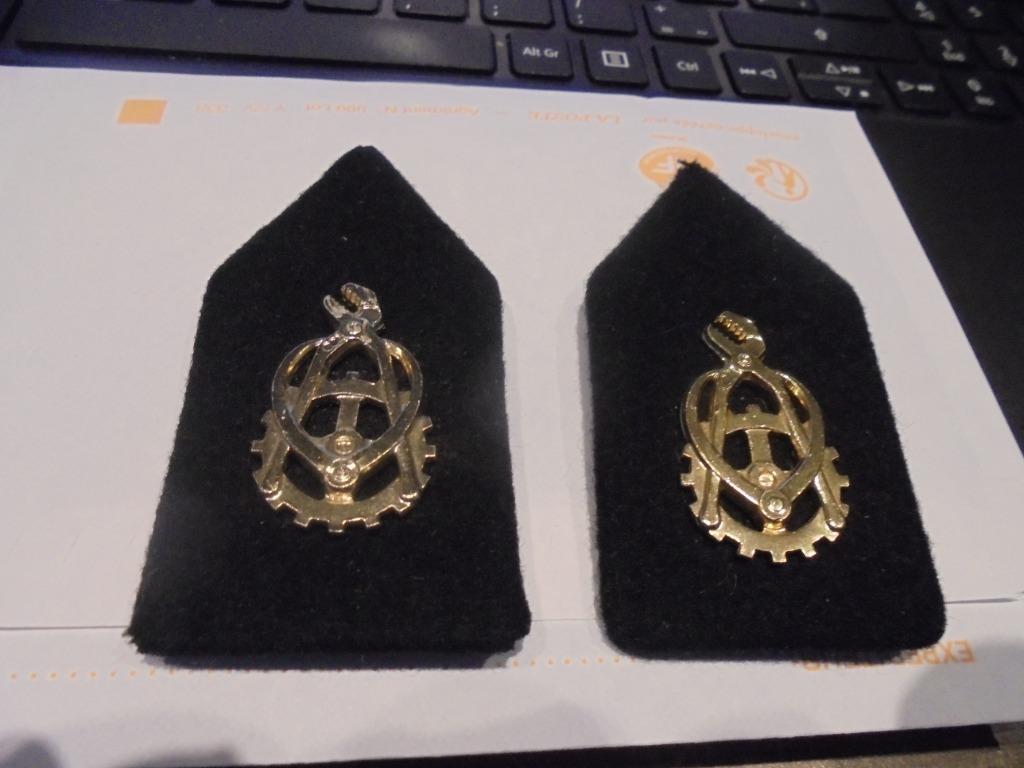 technische dienst kraagspiegels, Ophalen of Verzenden, Landmacht, Embleem of Badge