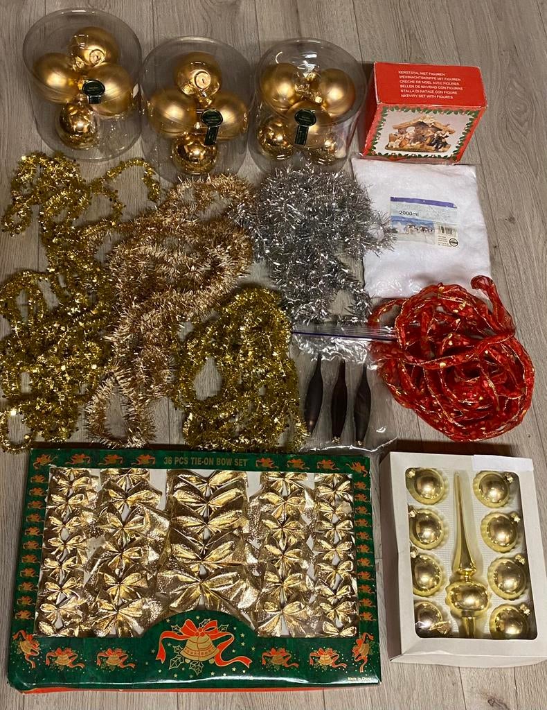 Set vintage kerstversieringen NIEUW, prijs: 20€, Ophalen of Verzenden, Nieuw