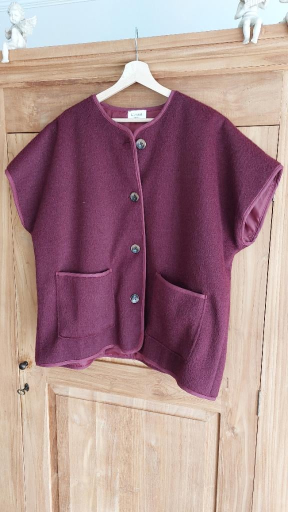 Bodywarmer bordeaux., Kleding | Dames, Ophalen, Overige kleuren, L'esstiel, Maat 46/48 (XL) of groter