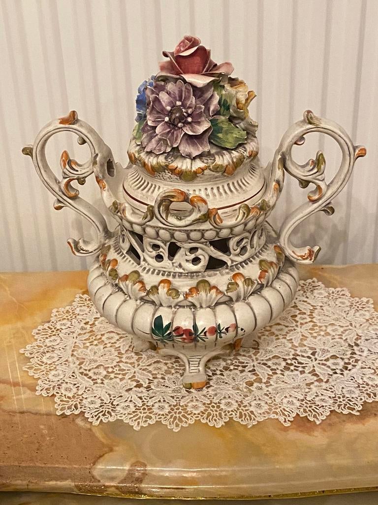 Antieke porseleinen pot, Antiek en Kunst, Ophalen of Verzenden