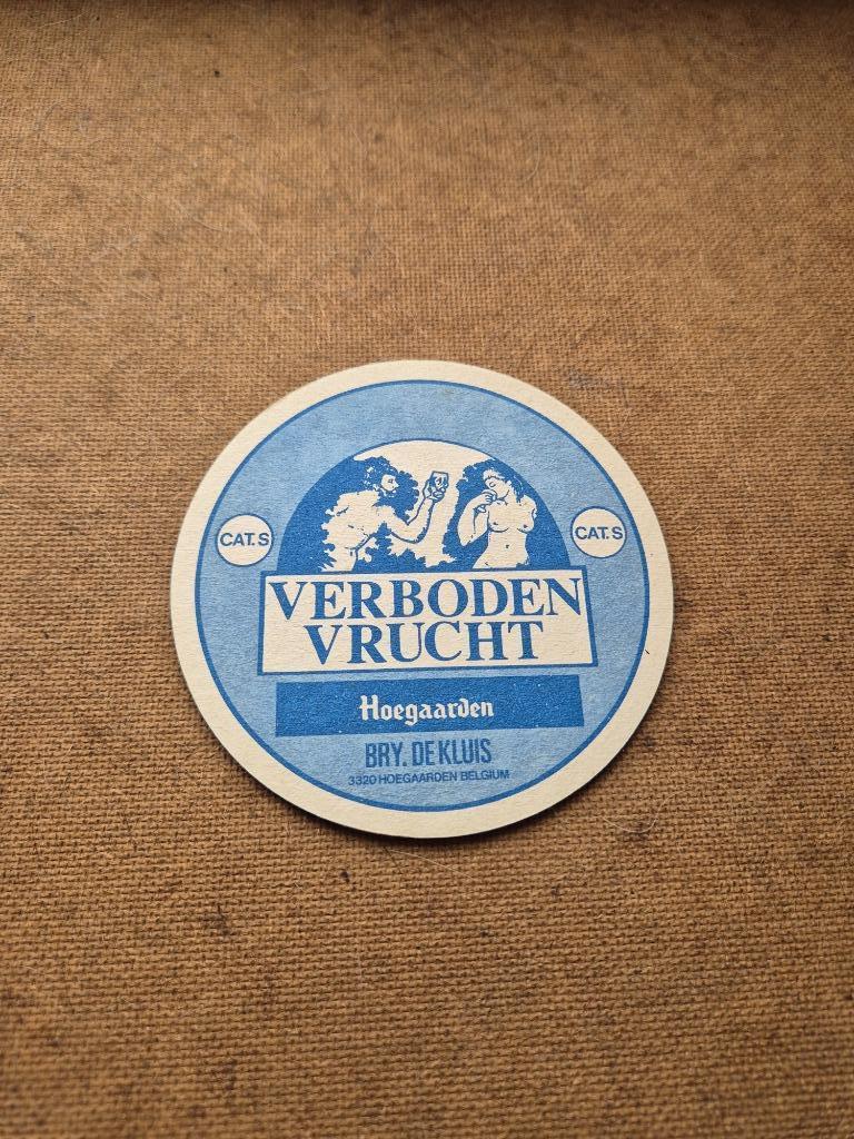Sous bock Hoegaarden Verboden Vrucht, Ophalen of Verzenden, Gebruikt, Viltje(s), Overige merken