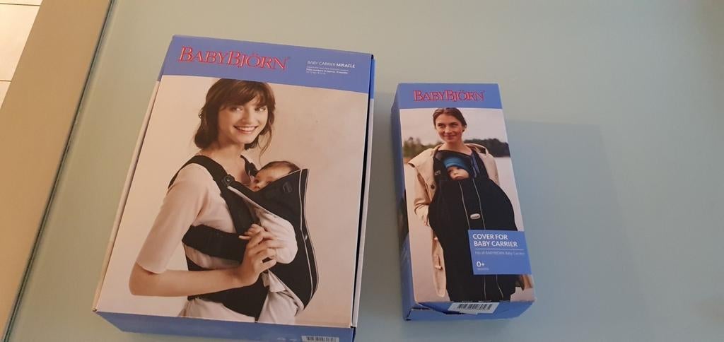 Porte-bébé Baby Bjorn Miracle + housse, Enfants & Bébés, Enlèvement ou Envoi, Comme neuf, Ventre, Baby Björn