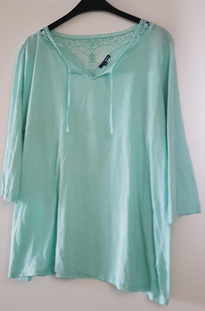 licht groen longsleeve met driekwart mouwen, Taille 46/48 (XL) ou plus grande, Enlèvement ou Envoi, Vert, Porté