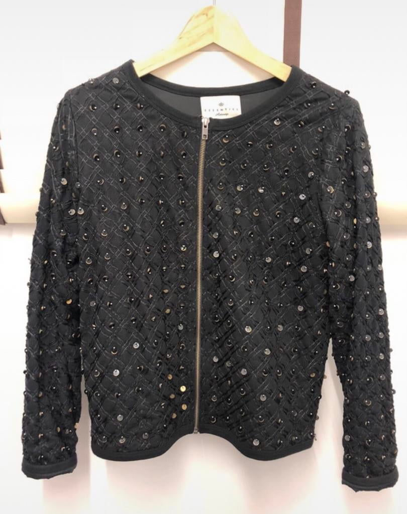 Zwart bomberjasje van Essentiel, Kleding | Dames, Maat 38/40 (M), Zwart, Essentiel, Ophalen of Verzenden