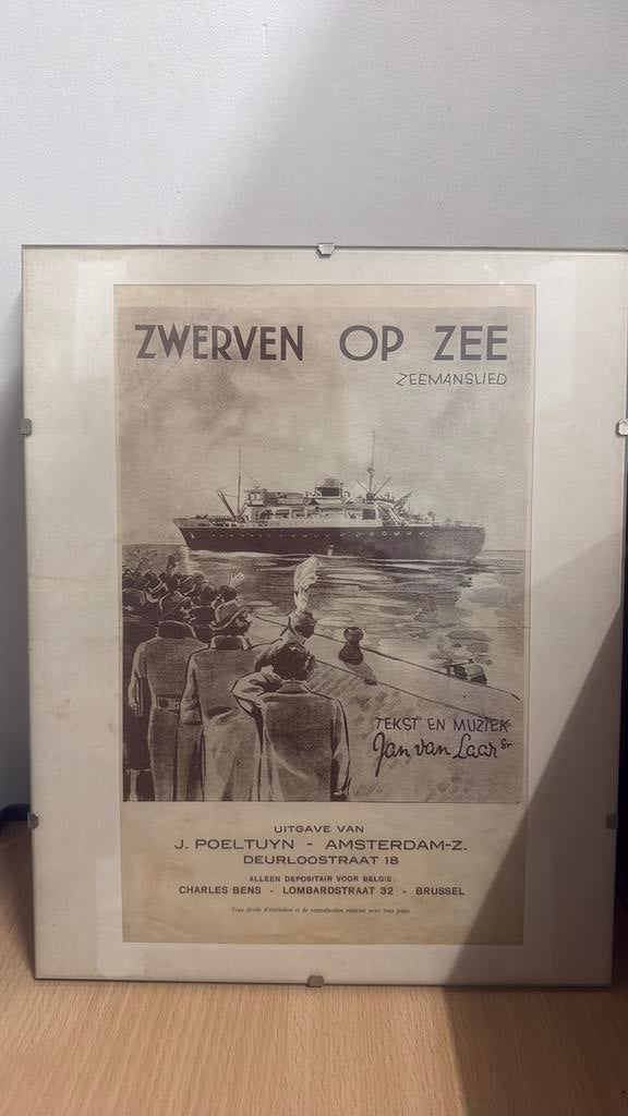 “Zwerven op Zee – Zeemanslied” bladmuziek, Musique & Instruments, Partitions, Utilisé, Artiste ou Compositeur, Enlèvement ou Envoi