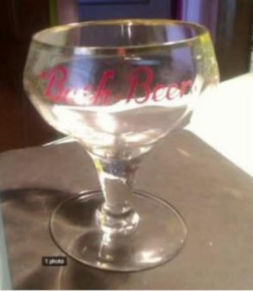 Vintage BUSH BEER-glas, Ophalen of Verzenden, Nieuw, Bierglas