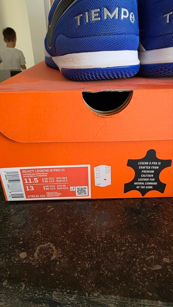 Nike React Legend 8 Pro IC maat 45,5, Enlèvement ou Envoi