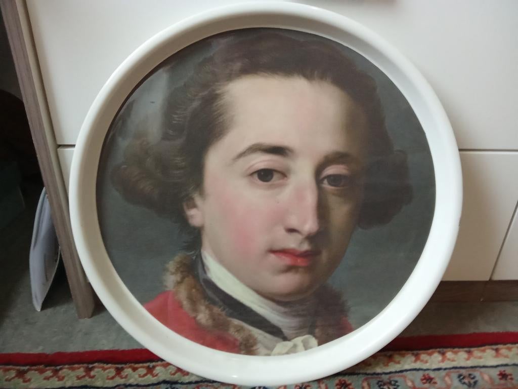Schone serveerschaal van 50 cm, Antiek en Kunst, Kunst | Schilderijen | Klassiek, Ophalen of Verzenden
