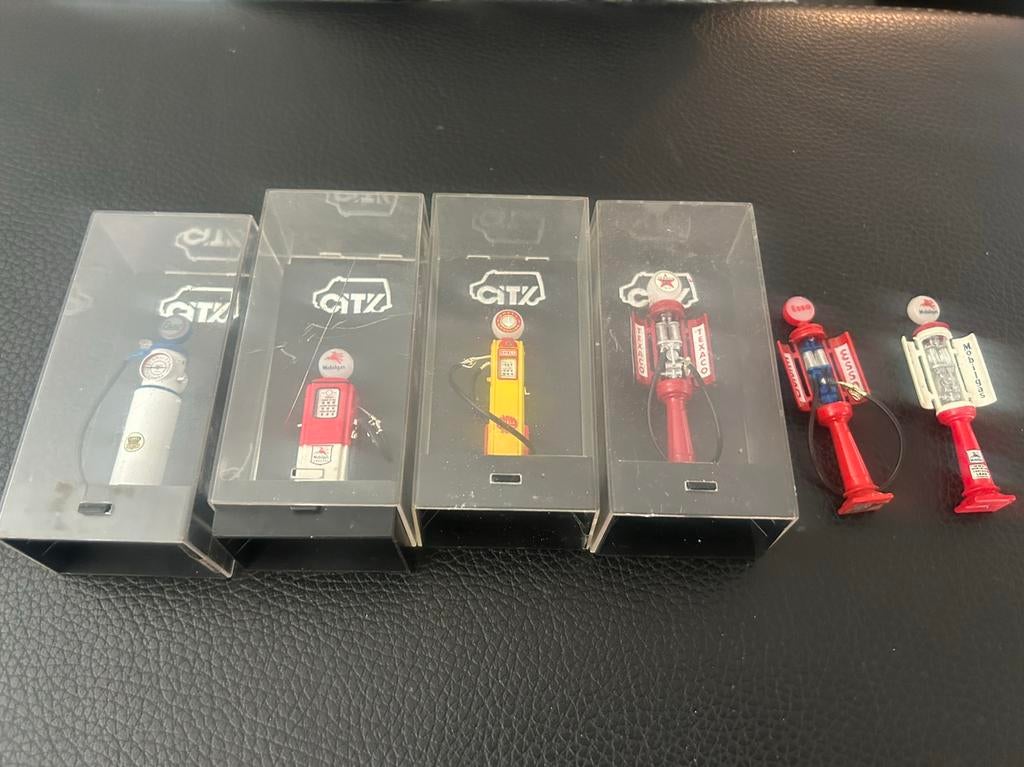Set van 4 benzinepompen Texaco Shell Mobil, Hobby & Loisirs créatifs, Enlèvement ou Envoi, Comme neuf