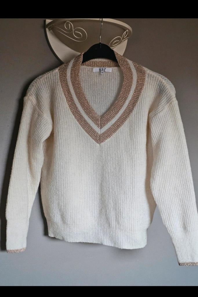 Crème/goud tof truitje tu (met mohair) "M&G", Kleding | Dames, Truien en Vesten, Ophalen of Verzenden