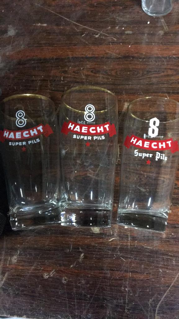 Bierglas Haecht 8, Verzamelen, Ophalen of Verzenden, Zo goed als nieuw, Bierglas