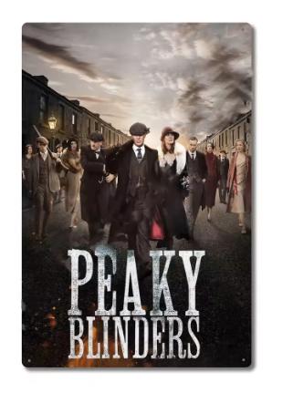 Vintage metalen bordjes Peaky Blinders (30x20cm), Ophalen of Verzenden, Nieuw