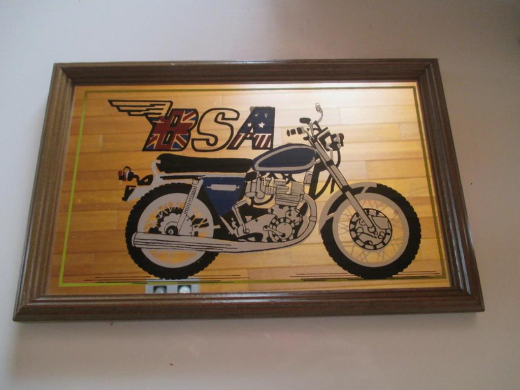kleine kader met in glas afbeelding BSA motor, Enlèvement ou Envoi, Neuf