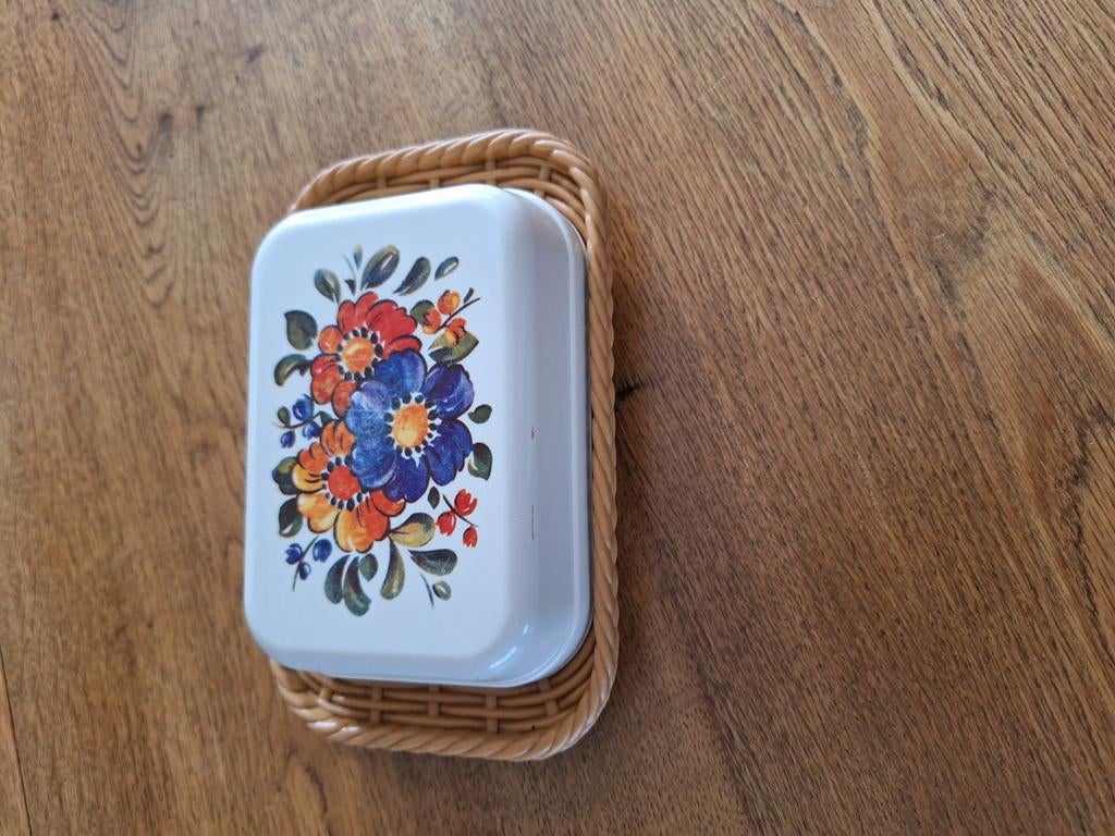 Vintage Emsa botervlootje Floral., Huis en Inrichting, Keuken | Servies, Ophalen of Verzenden, Zo goed als nieuw