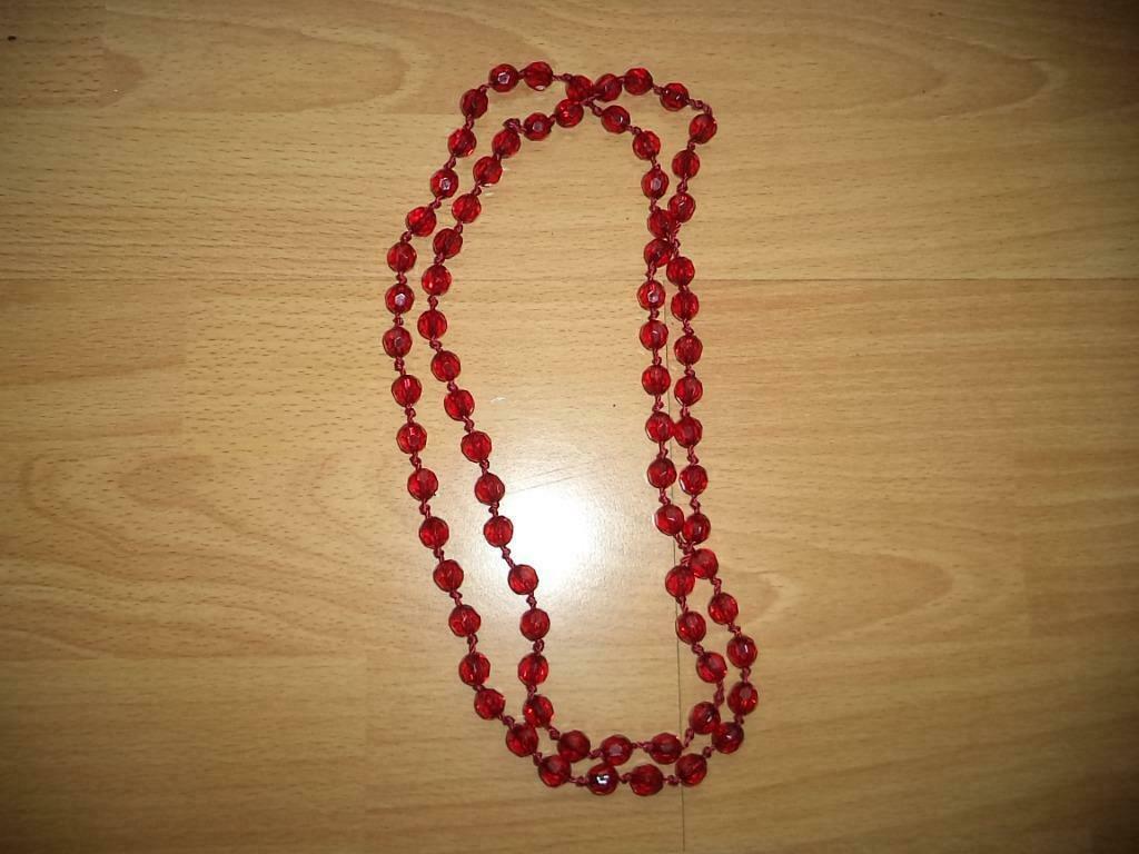 juweel : halsketting rood, Handtassen en Accessoires, Kettingen, Ophalen of Verzenden, Zo goed als nieuw, Rood, Kunststof