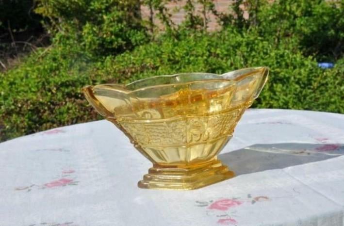 § vase pique fleurs art deco losange ocre, Enlèvement ou Envoi
