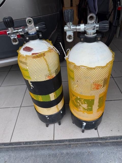 Duikflessen 15 L - 200 Bar - merk Faber, Watersport en Boten, Ophalen, Gebruikt, Duikfles