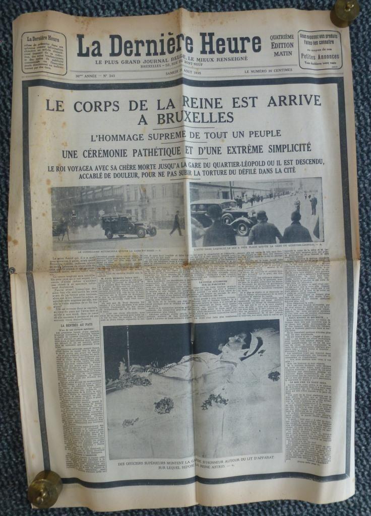 oude krant La Dernière Heure 31 aout 1935, Verzamelen, Ophalen of Verzenden, Gebruikt, Overige typen