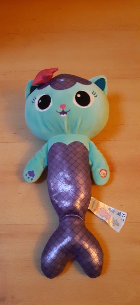 Gabby´s Dollhouse Meerminkat knuffel met lichtgevende kaakje, Kinderen en Baby's, Speelgoed | Knuffels en Pluche, Ophalen