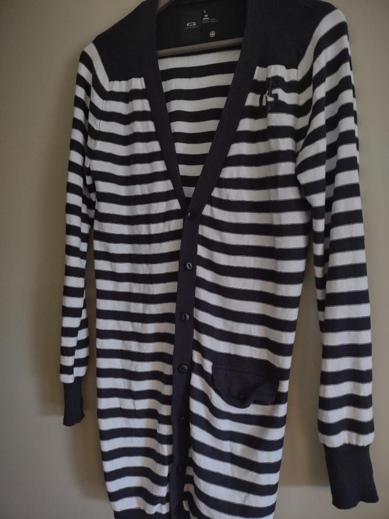x  Nieuwe gestreepte cardigan Gstar - Smal, Neuf, Enlèvement ou Envoi, Taille 36 (S), Bleu