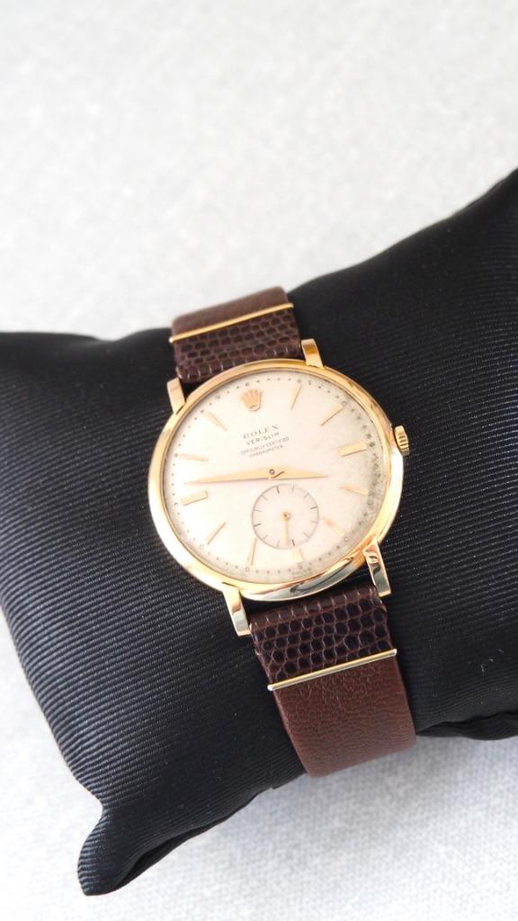 Montre Rolex vintage, Montre-bracelet, Rolex, Enlèvement ou Envoi, Cuir