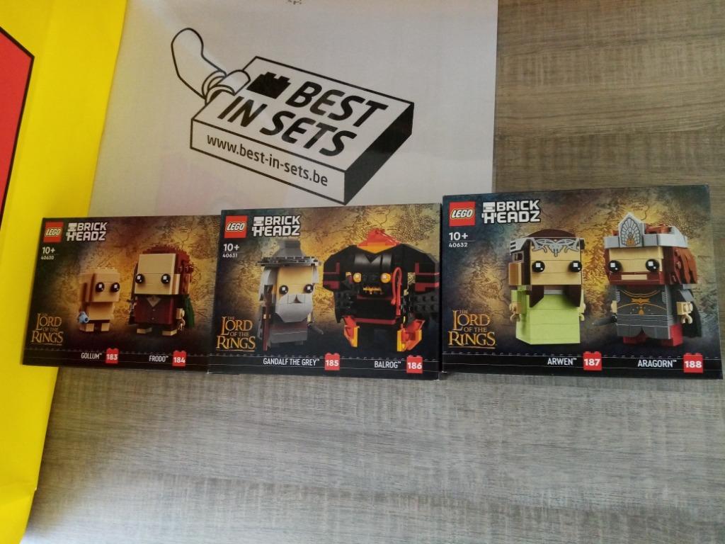 LEGO  40630 40631 40632 40751 - Lord of the Rings Brickheadz, Ophalen of Verzenden, Nieuw, Complete set, Lego