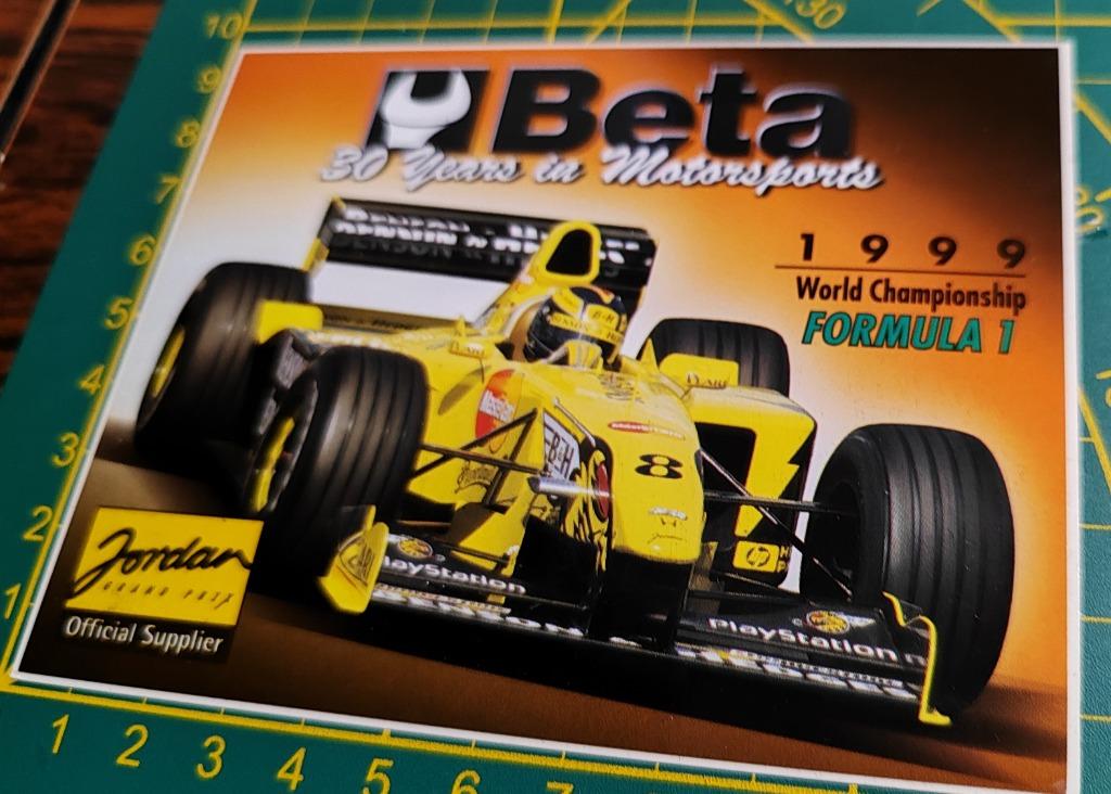 Sticker F1 Jordan Mugen Honda HH Frentzen 1999 Beta Tools, Verzamelen, Stickers, Ophalen of Verzenden