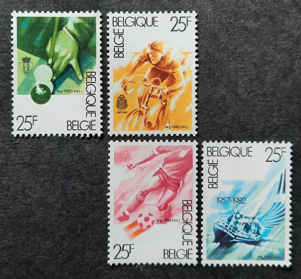 Belgique : COB 2043/46 ** Philanthropique 1982., Sans timbre, Neuf, Enlèvement ou Envoi, Non oblitéré