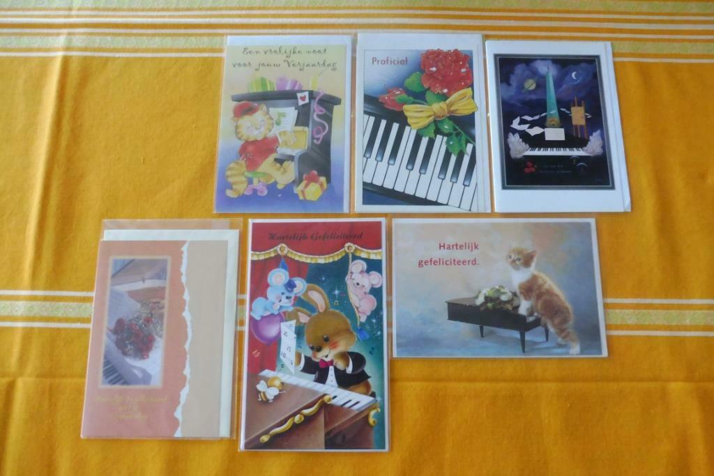 Kaarten met piano's. 0,25€ / 0,75€ / 2€, Enlèvement, Musique