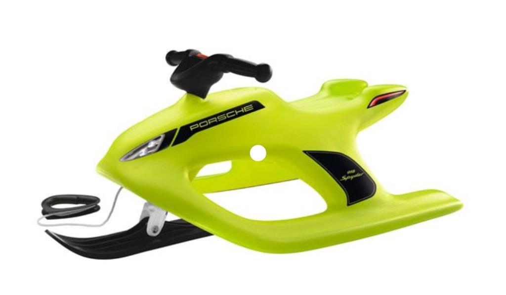 DESIGN KINDER SLEDE van het automerk PORSCHE type spyder 918, Enlèvement, Comme neuf, Plastique