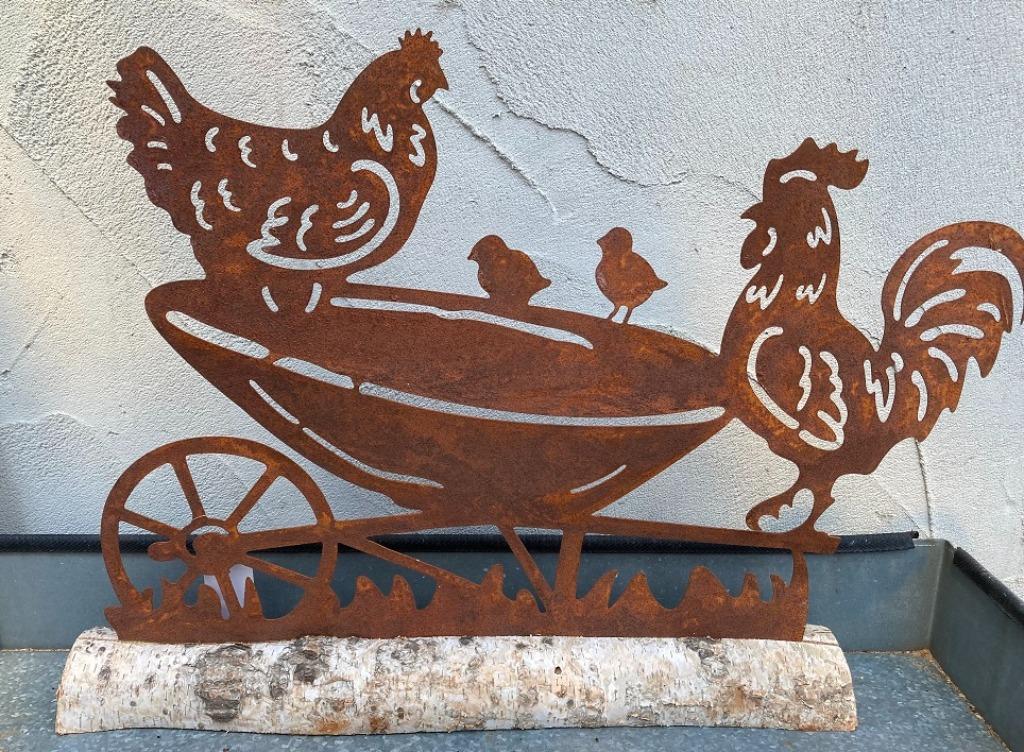 KIPPEN OP OUDE KRUIWAGEN GROOT NIEUW, Maison & Meubles, Accessoires pour la Maison | Décorations murale, Neuf, Enlèvement ou Envoi