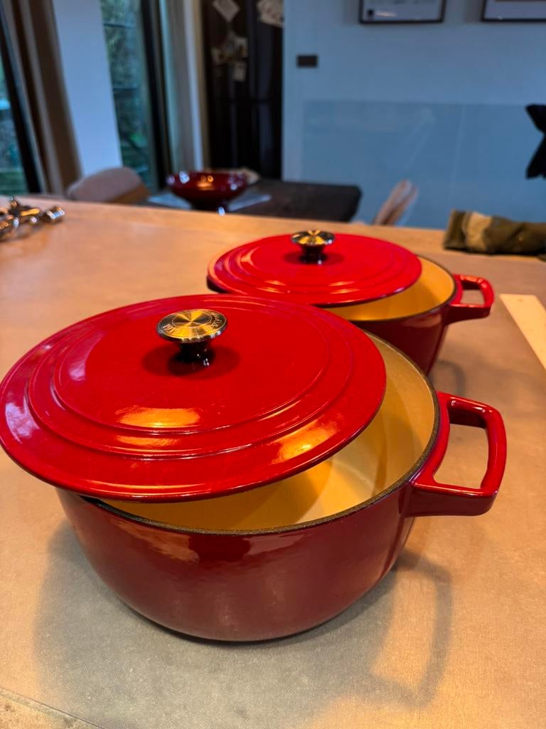 Kitchenaid gietijzeren pot rood, Ophalen, Zo goed als nieuw