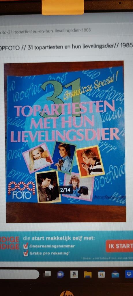 Hitkrant Wereldsterren en hun beroemde huisdieren, Ophalen of Verzenden, Gelezen, Muziek, Film of Tv