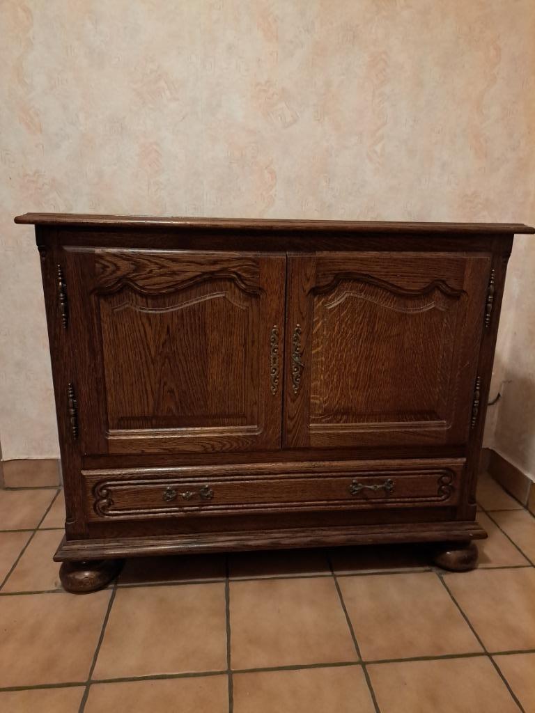 kleine lage kast - eik - perfecte staat, Ophalen, 1 of 2 laden, Eikenhout, 50 tot 100 cm