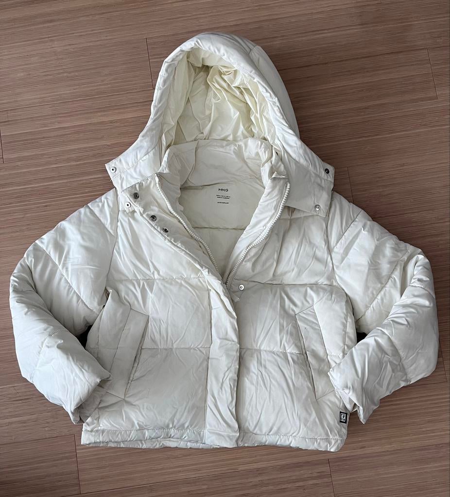 Mango winterjas - M, Kleding | Dames, Jassen | Winter, Mango, Wit, Gedragen, Ophalen