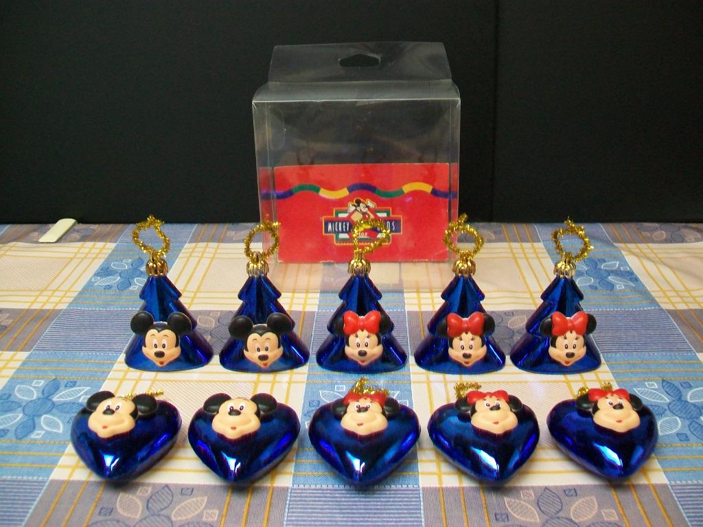 Mickey Mouse - Kerstballen - Minnie Mouse - Kerstbal - Retro, Verzamelen, Ophalen of Verzenden, Mickey Mouse, Gebruikt, Beeldje of Figuurtje
