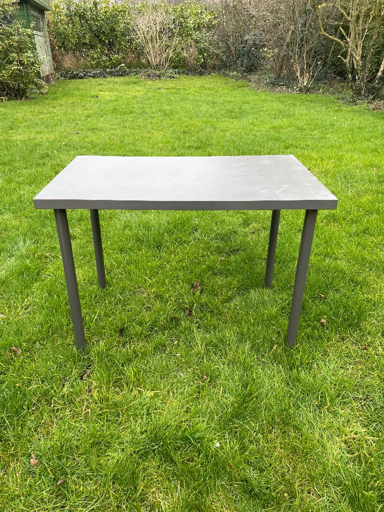 Grijs tafeltje Ikea Linmonn, Huis en Inrichting, Ophalen, Gebruikt